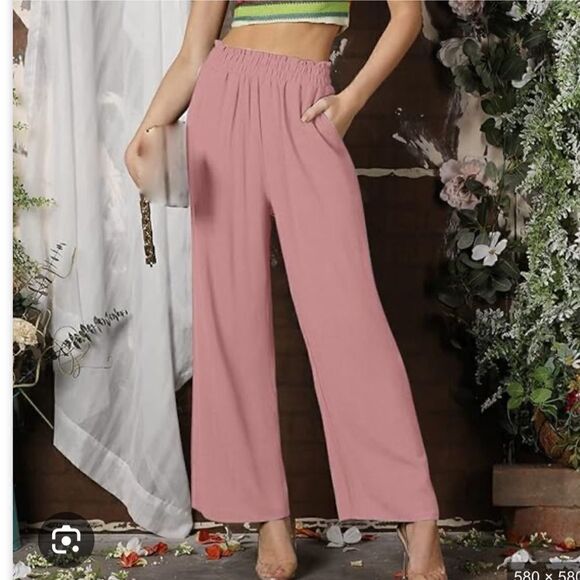 Medium straight pants, dusty rose - Picture 1 of 6